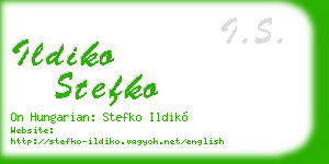 ildiko stefko business card