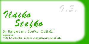 ildiko stefko business card